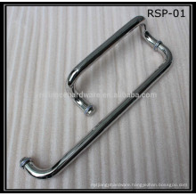 stainless steel material swing glass shower door handle with towel bar